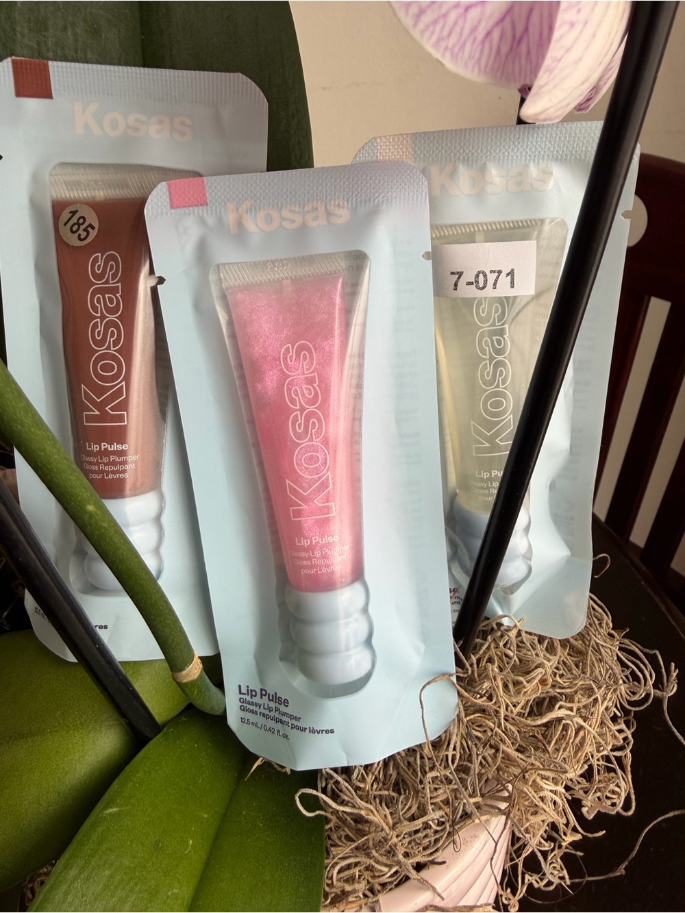 Kosas Lip Pulse Lip Gloss Trio Pack - Pink, Brown, Clear